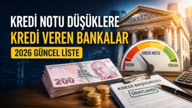 Kredi notu düşük olanlara kredi veren bankalar 2026 güncel liste görseli
